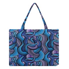 Blue Swirl Pattern Medium Tote Bag