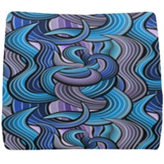 Blue Swirl Pattern Seat Cushion by designsbymallika