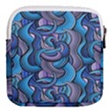 Blue Swirl Pattern Mini Square Pouch View2