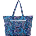 Blue Swirl Pattern Simple Shoulder Bag View3