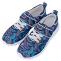 Blue Swirl Pattern Women s Velcro Strap Shoes View2