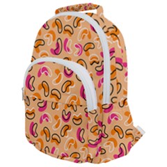 Beans Pattern Rounded Multi Pocket Backpack by designsbymallika