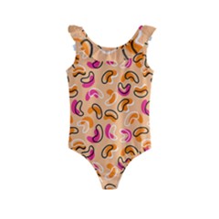 Beans Pattern Kids  Frill Swimsuit by designsbymallika