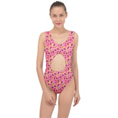 Beans Pattern 2 Center Cut Out Swimsuit by designsbymallika