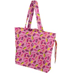 Beans Pattern 2 Drawstring Tote Bag by designsbymallika