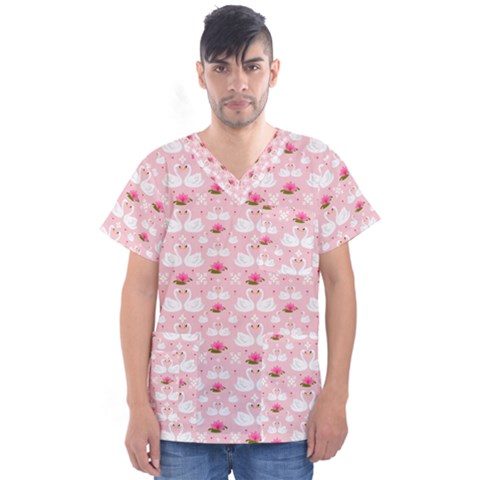 Love Birds Men s V-neck Scrub Top by designsbymallika