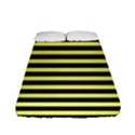 Wasp stripes pattern, yellow and black lines, bug themed Fitted Sheet (Full/ Double Size) View1