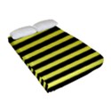 Wasp stripes pattern, yellow and black lines, bug themed Fitted Sheet (Full/ Double Size) View2