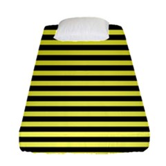 Wasp Stripes Pattern, Yellow And Black Lines, Bug Themed Fitted Sheet (single Size) by Casemiro