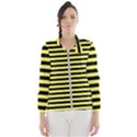 Wasp stripes pattern, yellow and black lines, bug themed Women s Windbreaker View1