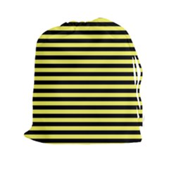 Wasp Stripes Pattern, Yellow And Black Lines, Bug Themed Drawstring Pouch (2xl) by Casemiro