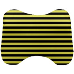 Wasp Stripes Pattern, Yellow And Black Lines, Bug Themed Head Support Cushion by Casemiro