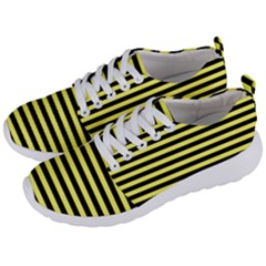 Wasp Stripes Pattern, Yellow And Black Lines, Bug Themed Men s Lightweight Sports Shoes by Casemiro