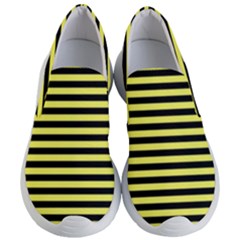 Wasp Stripes Pattern, Yellow And Black Lines, Bug Themed Women s Lightweight Slip Ons by Casemiro