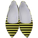 Wasp stripes pattern, yellow and black lines, bug themed Women s Low Heels View1