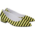 Wasp stripes pattern, yellow and black lines, bug themed Women s Low Heels View3