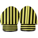 Wasp stripes pattern, yellow and black lines, bug themed Women s Low Heels View4