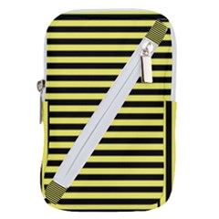 Wasp Stripes Pattern, Yellow And Black Lines, Bug Themed Belt Pouch Bag (large) by Casemiro