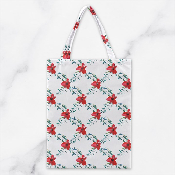 Poppies pattern, poppy flower symetric theme, floral design Classic Tote Bag