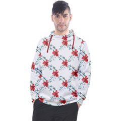 Poppies Pattern, Poppy Flower Symetric Theme, Floral Design Men s Pullover Hoodie by Casemiro