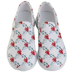 Poppies Pattern, Poppy Flower Symetric Theme, Floral Design Men s Lightweight Slip Ons by Casemiro