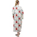 Poppies pattern, poppy flower symetric theme, floral design Maxi Velour Kimono View2