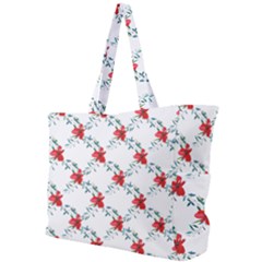 Poppies Pattern, Poppy Flower Symetric Theme, Floral Design Simple Shoulder Bag by Casemiro