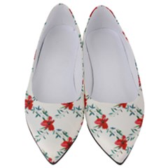 Poppies Pattern, Poppy Flower Symetric Theme, Floral Design Women s Low Heels by Casemiro