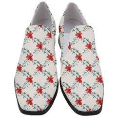 Poppies Pattern, Poppy Flower Symetric Theme, Floral Design Women Slip On Heel Loafers by Casemiro