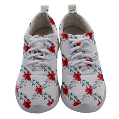 Poppies Pattern, Poppy Flower Symetric Theme, Floral Design Athletic Shoes by Casemiro