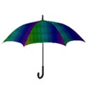 Rainbow colored scales pattern, full color palette, fish like Hook Handle Umbrellas (Large) View3