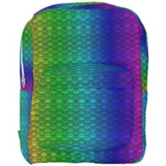 Rainbow Colored Scales Pattern, Full Color Palette, Fish Like Full Print Backpack by Casemiro