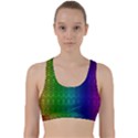 Rainbow colored scales pattern, full color palette, fish like Back Weave Sports Bra View1