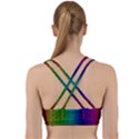 Rainbow colored scales pattern, full color palette, fish like Back Weave Sports Bra View2