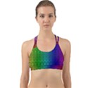 Rainbow colored scales pattern, full color palette, fish like Back Web Sports Bra View1