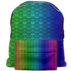 Rainbow Colored Scales Pattern, Full Color Palette, Fish Like Giant Full Print Backpack by Casemiro