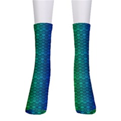 Rainbow Colored Scales Pattern, Full Color Palette, Fish Like Men s Crew Socks by Casemiro