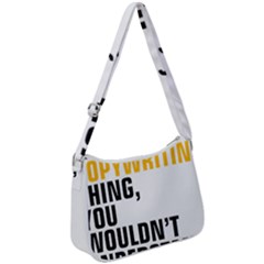 07 Copywriting Thing Copy Zip Up Shoulder Bag by flamingarts