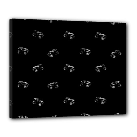 Vintage Car Motif Print Pattern Canvas 20  X 16  (stretched) by dflcprintsclothing