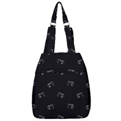 Vintage Car Motif Print Pattern Center Zip Backpack