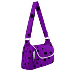 Two Tone Purple With Black Strings And Ovals, Dots  Geometric Pattern Multipack Bag by Casemiro