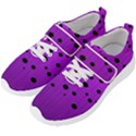 Two tone purple with black strings and ovals, dots. Geometric pattern Men s Velcro Strap Shoes View2