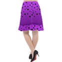 Two tone purple with black strings and ovals, dots. Geometric pattern Fishtail Chiffon Skirt View2