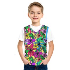 Hibiscus Flowers Pattern, Floral Theme, Rainbow Colors, Colorful Palette Kids  Sportswear by Casemiro