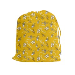 Honeybees Drawstring Pouch (xl) by bloomingvinedesign