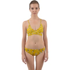 Honeybees Wrap Around Bikini Set by bloomingvinedesign