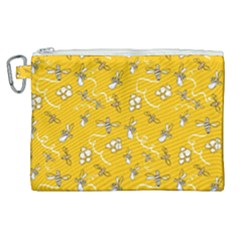 Honeybees Canvas Cosmetic Bag (xl) by bloomingvinedesign