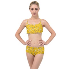 Honeybees Layered Top Bikini Set by bloomingvinedesign