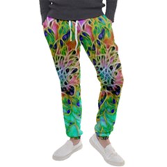 Peacock Chrysanthemum Men s Jogger Sweatpants by bloomingvinedesign