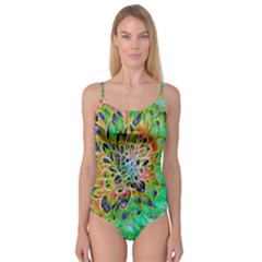 Peacock Chrysanthemum Camisole Leotard  by bloomingvinedesign